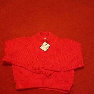 petite red sweater